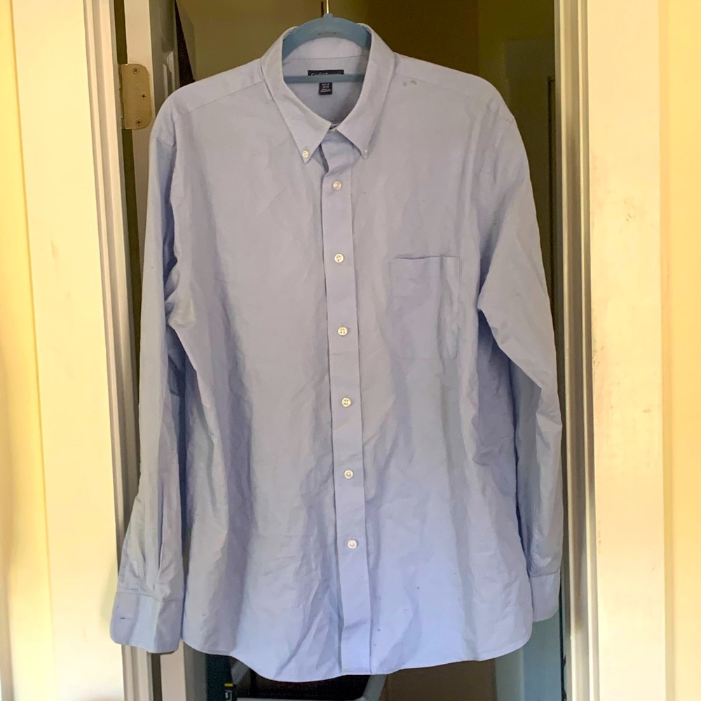 Blue button down